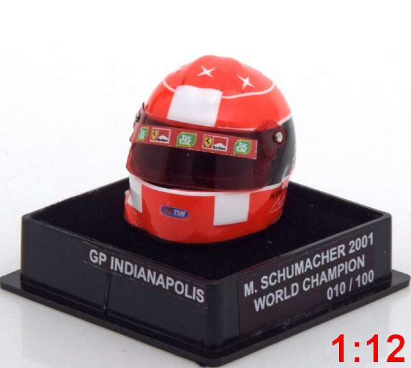 ferrari helm weltmeister 2001 schumacher world champions collection (limited edition 100 pcs.) M75415 Модель 1 12